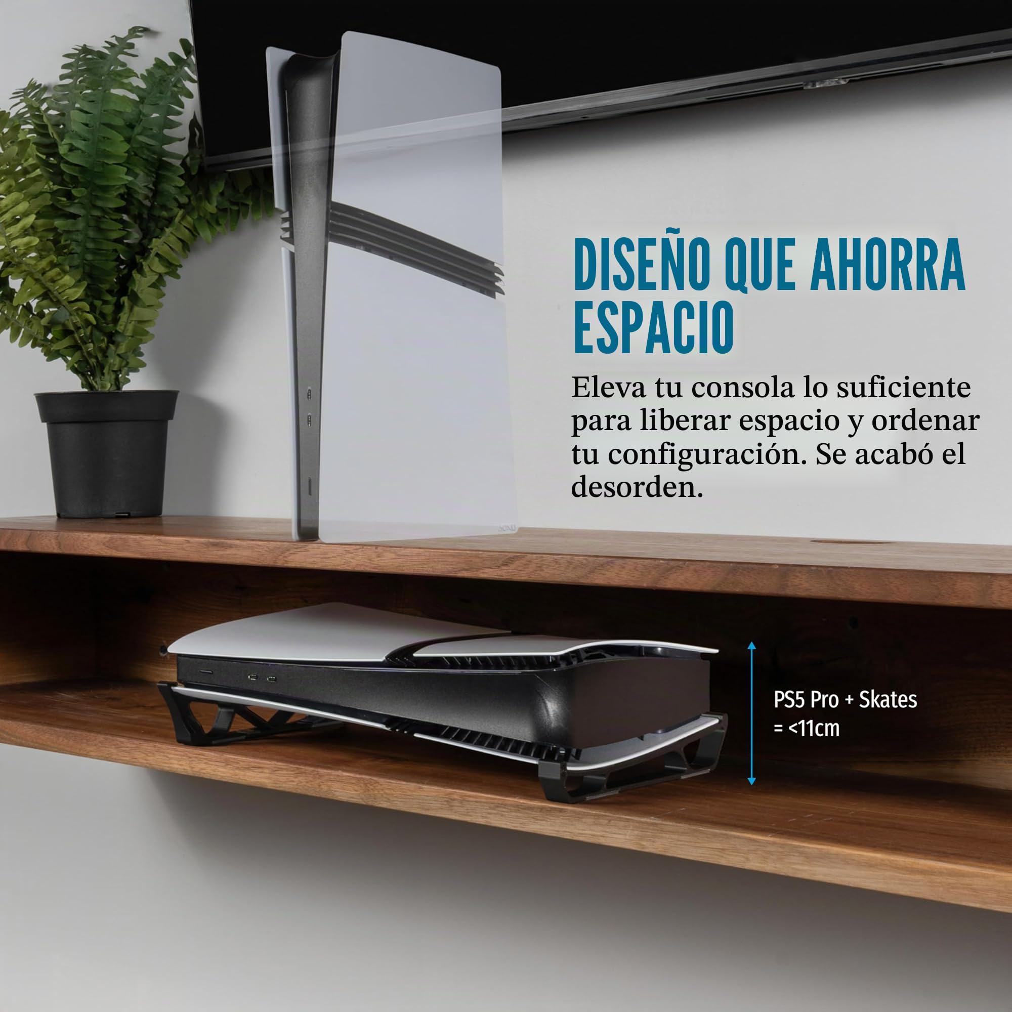 Glistco Patines - Soporte horizontal para PS5 Pro compatible con Disc & Digital Edition [PlayStation_5] (negro)