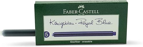 Faber-Castell 185506 - Cartuchos de tinta estándar de gran capacidad, 5 unidades, Großraum Royal