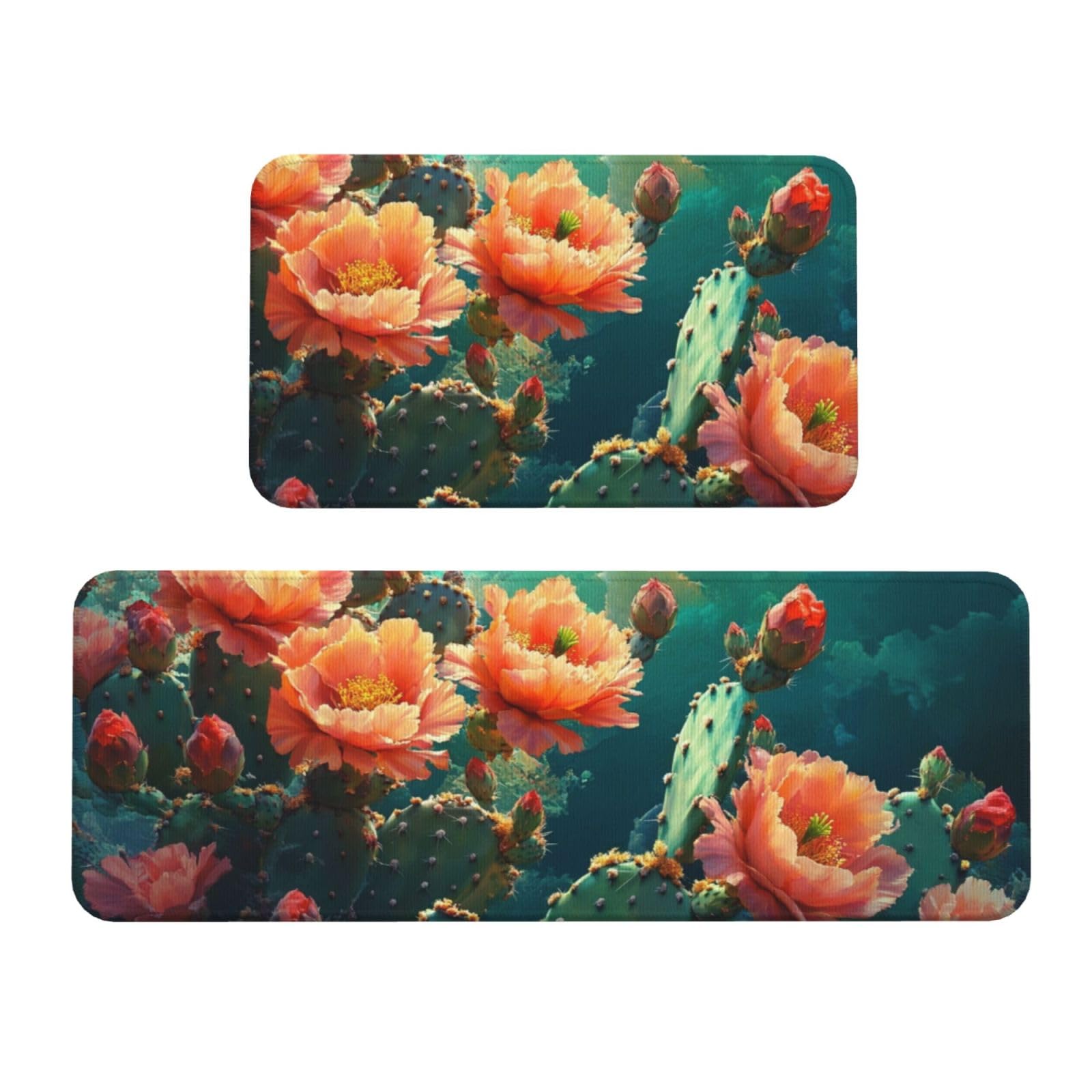 Juego de 2 tapetes de cocina acolchados Sbdzc399 antideslizantes para el suelo de 43x119 y 43x76 cm
