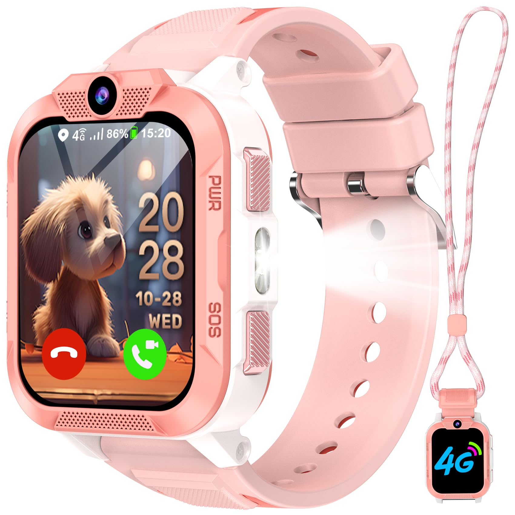 Baolubao 4G Smartwatch Kinder mit GPS und Telefon, SOS-Taste, Schulmodus