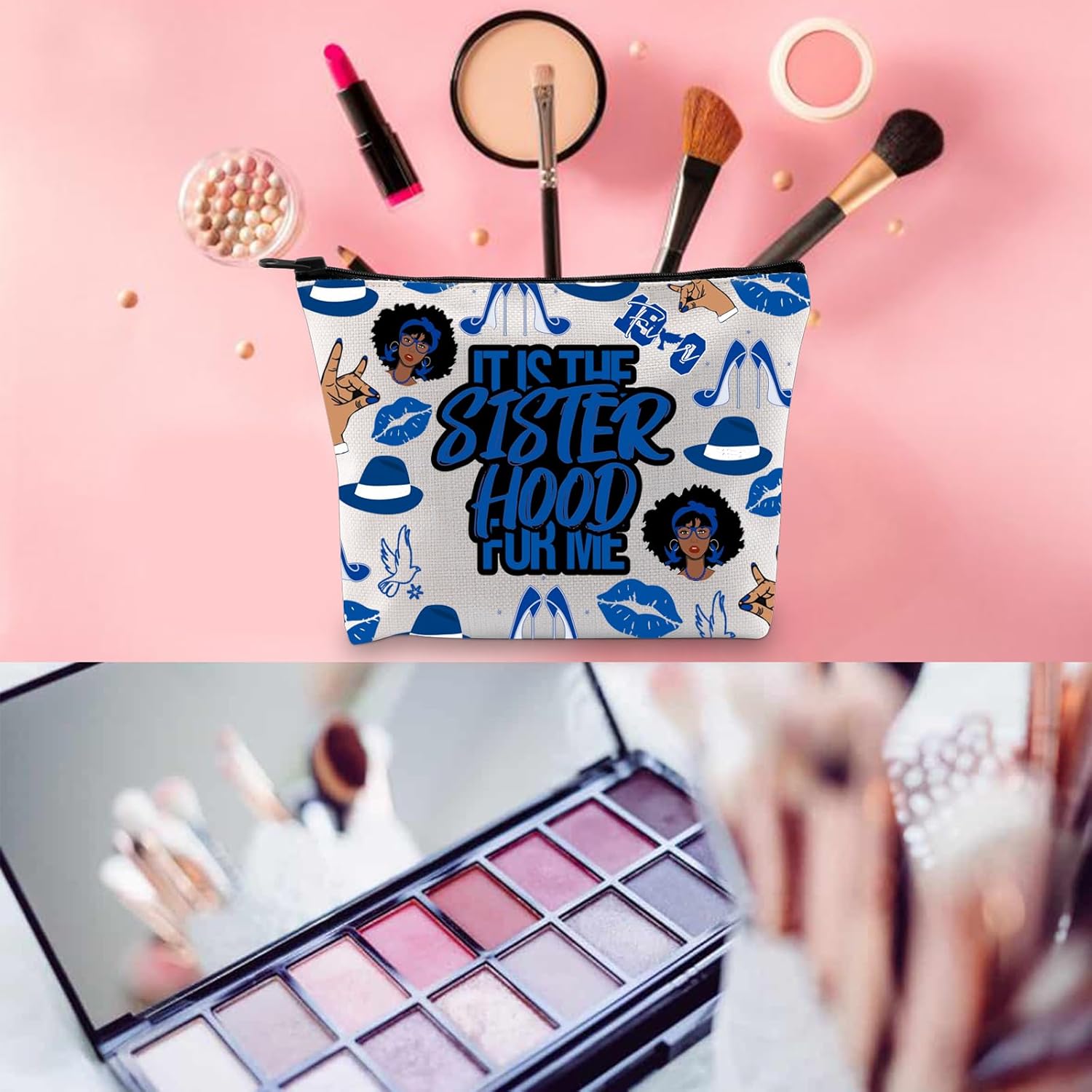 WCGXKO Sorority Gift Sorority Makeup Bag (FOR ME 20 1) - Image 3