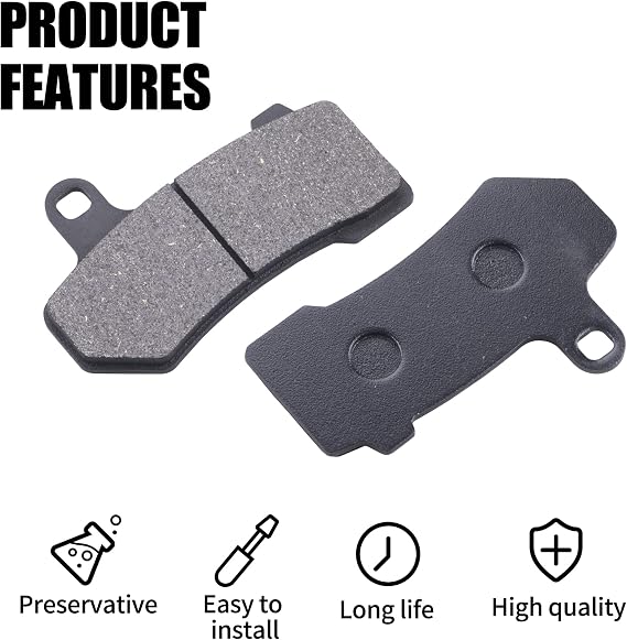 Semi-metallic Front & Rear Brake Pads Set for Harley Touring FLHX Street Glide 2008-2015 Touring FLHTCU Ultra Classic Electra Glide 2008-2015 Harley Touring