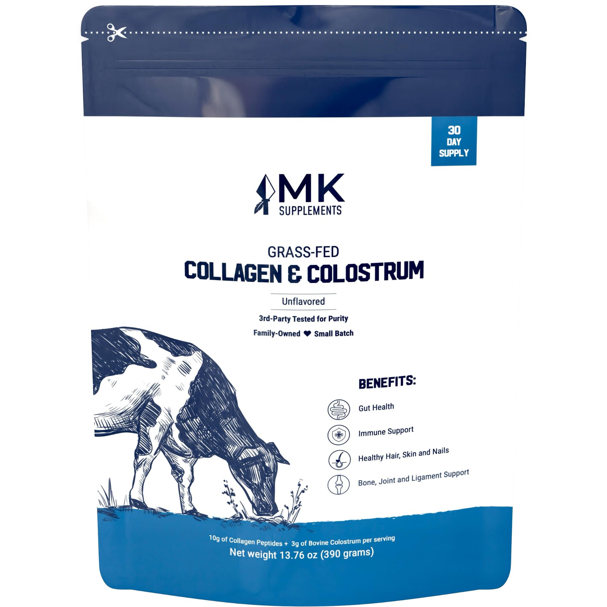 Sponsored Ad - MK Supplements Collagen & Colostrum – Grass-Fed Bovine Collagen & Bovine Colostrum Powder – Skin, Gut, Joint & Immune Support – Keto, Paleo, Carnivore Friendly – No Additives