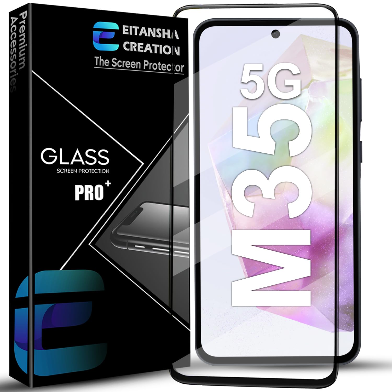 EITANSHA CREATION Edge To Edge Screen Protector Tempered Glass For Samsung Galaxy M35 5G / A35 5G / A55 5G With Easy Self-Installation Kit (B0D97Q5P1Y) Amazon Price History, Amazon Price Tracker