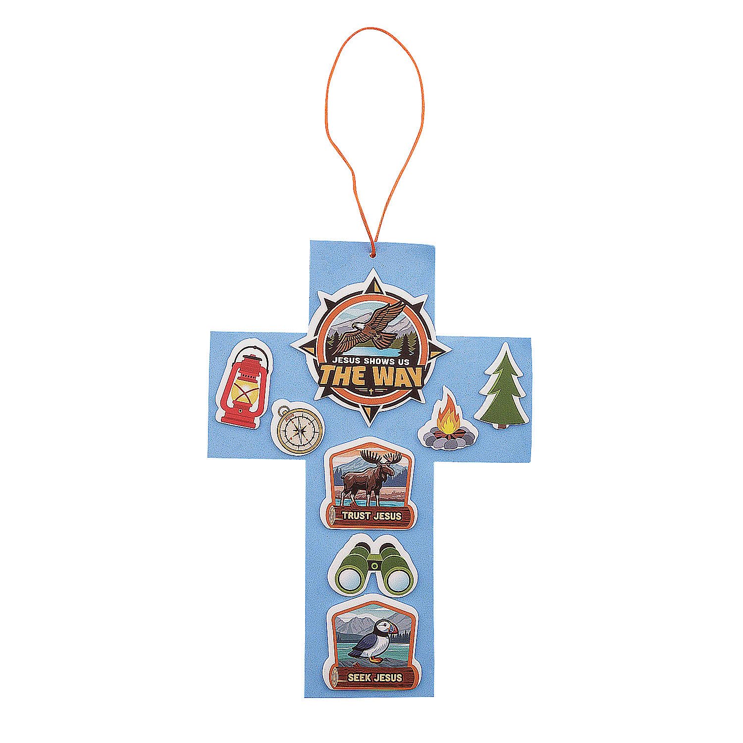 Fun Express Great North VBS Cross Sign Foam Craft Kit - Perfect for Vacation Bible School Religious Events and Church Activities - Easy-to-Use