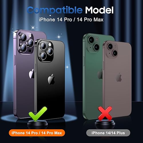 Miniatura 447 de UniqueMe [Paquete de 3 protectores de lente de cámara compatibles con iPhone 14 Pro Max/iPhone 14 Pro, vidrio templado, [compatible con fundas]