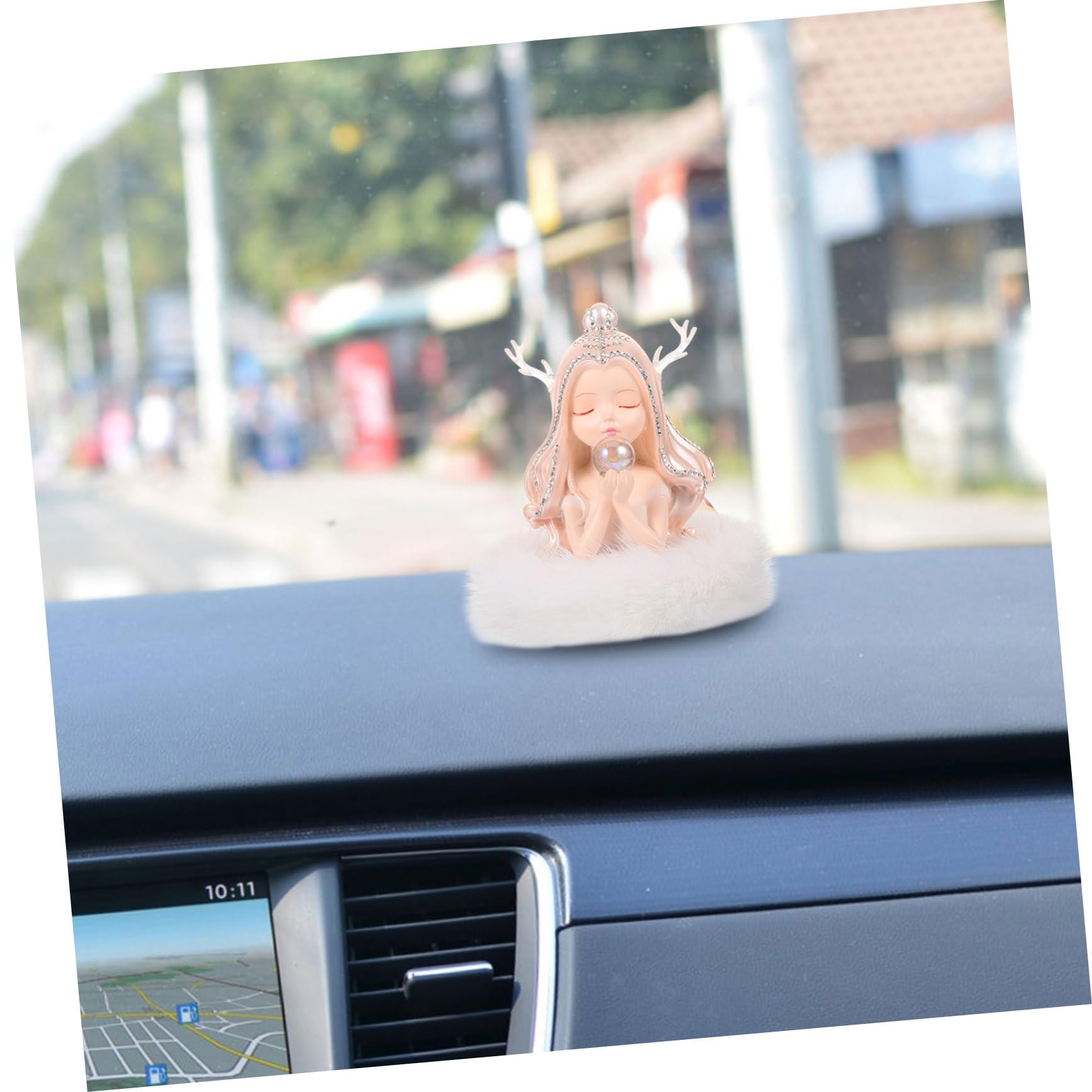 Profumatore per Auto a Forma di Angelo Base Abbinata | Resina e Fibra, Include Cartina Profumata, per Interni Auto, Aspetto Elegante e Decorativo