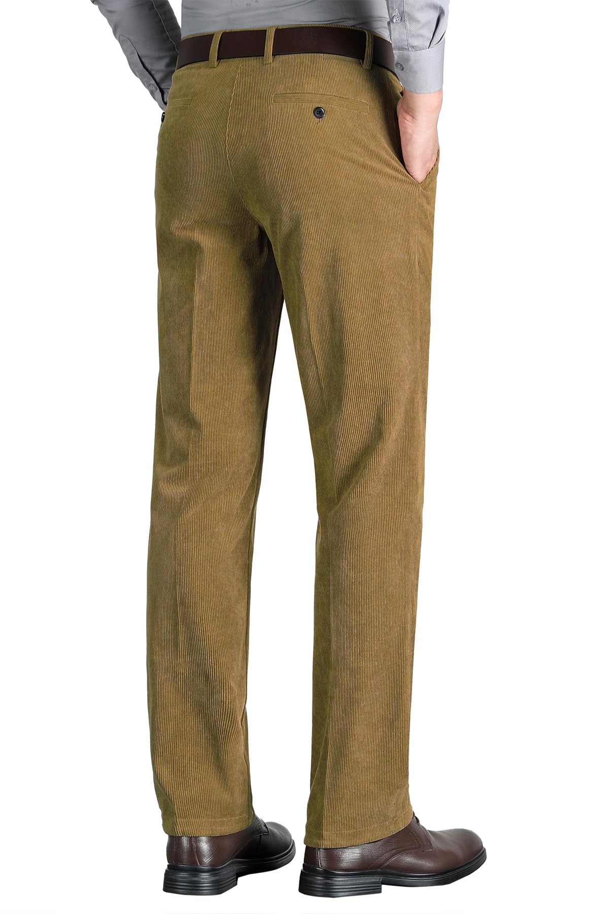 Pantaloni da Uomo in Velluto a Coste Ufficio Pantaloni Classico Eleganti Pantaloni da Jogging Formale e Casual con Tasche