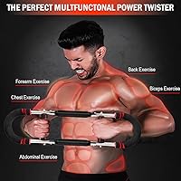 Vista 8 de Entrenador de Brazo Twister de Última Generación, Barra de Ejercicio Ajustable con Resorte de Potencia, Fortalecedor de Ejercicios de Antebrazo