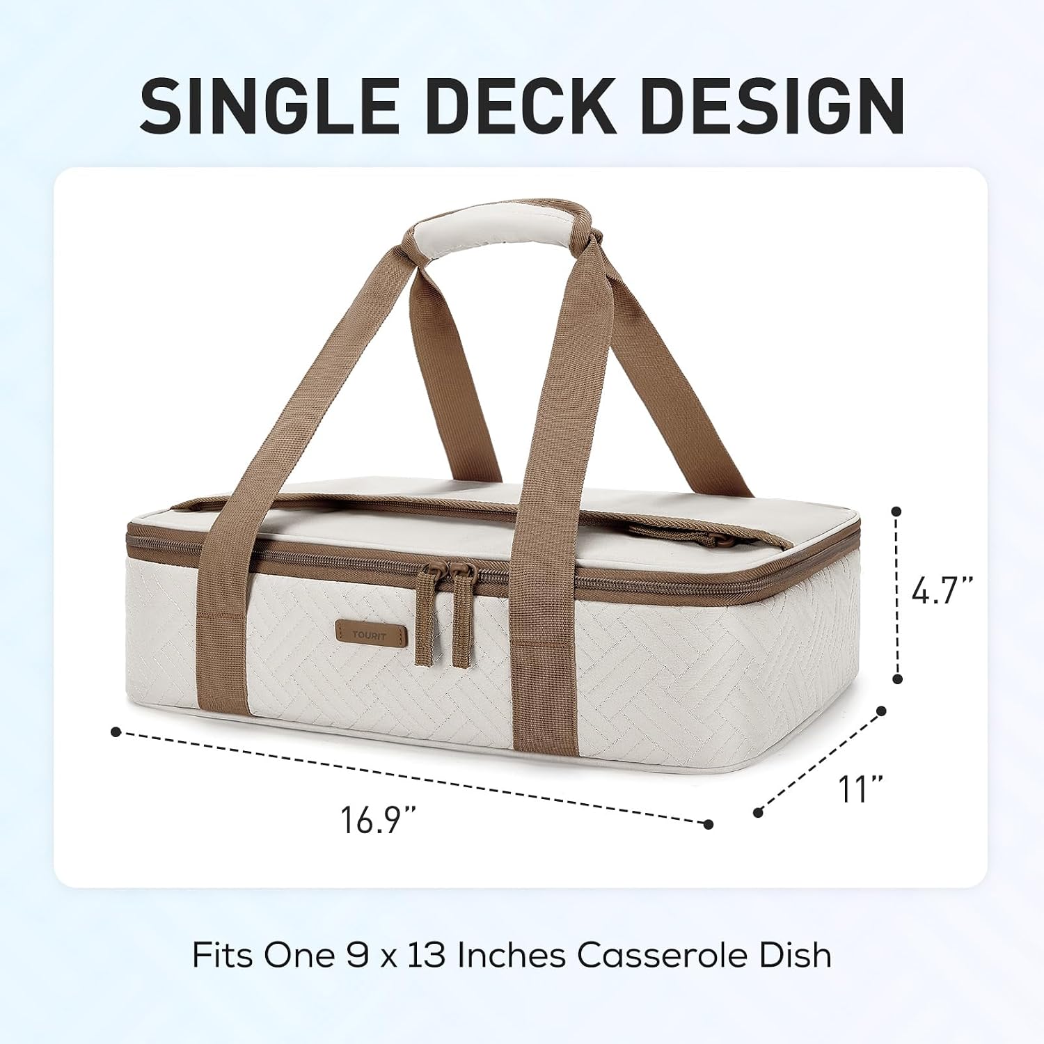TOURIT Insulated Casserole Carrier for Hot or Cold Food - Image 2