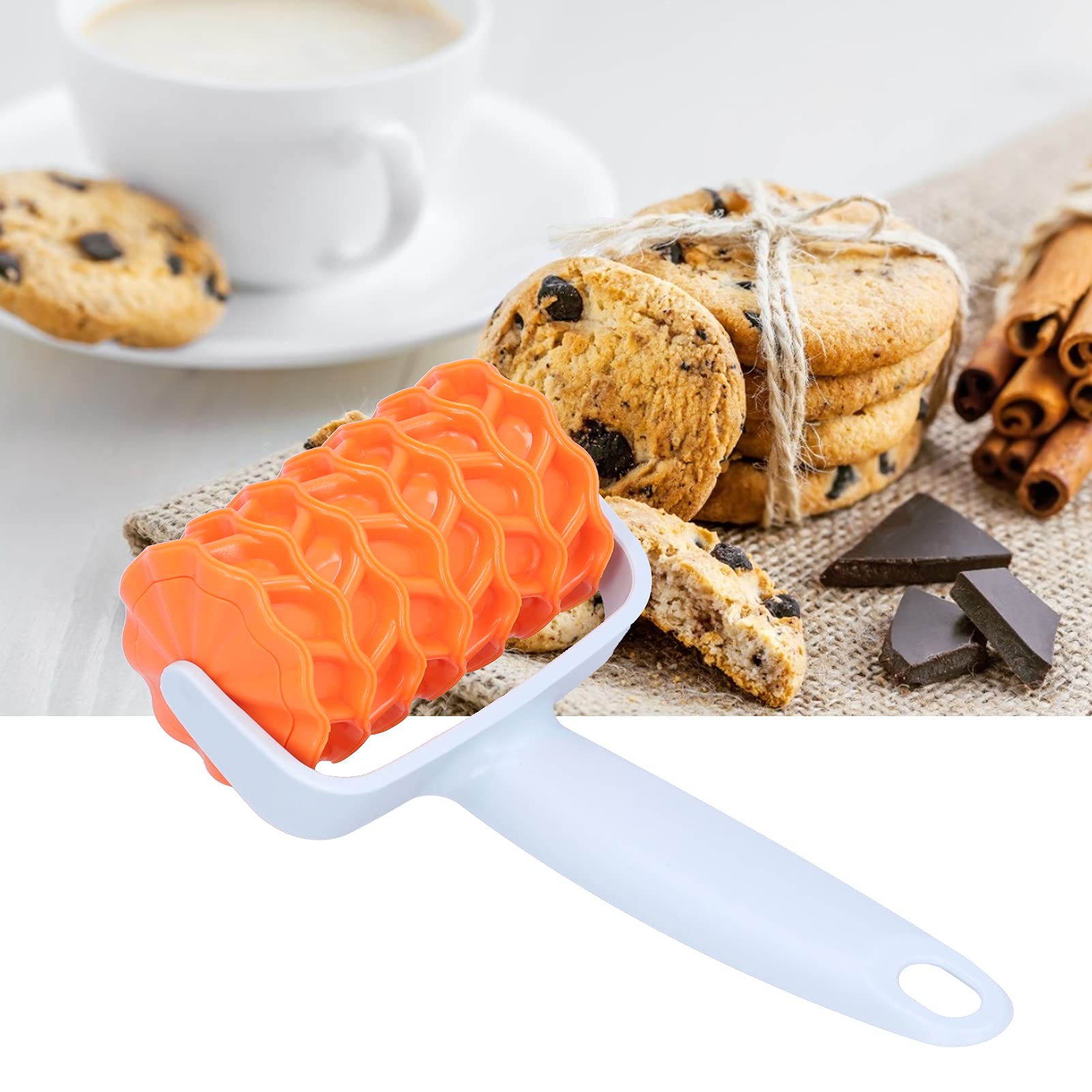 Rouleau Coupe-pâte En Treillis Rouge - Outil De Pâtisserie Pour Tarte, Cookies Et Pâte Feuilletée
