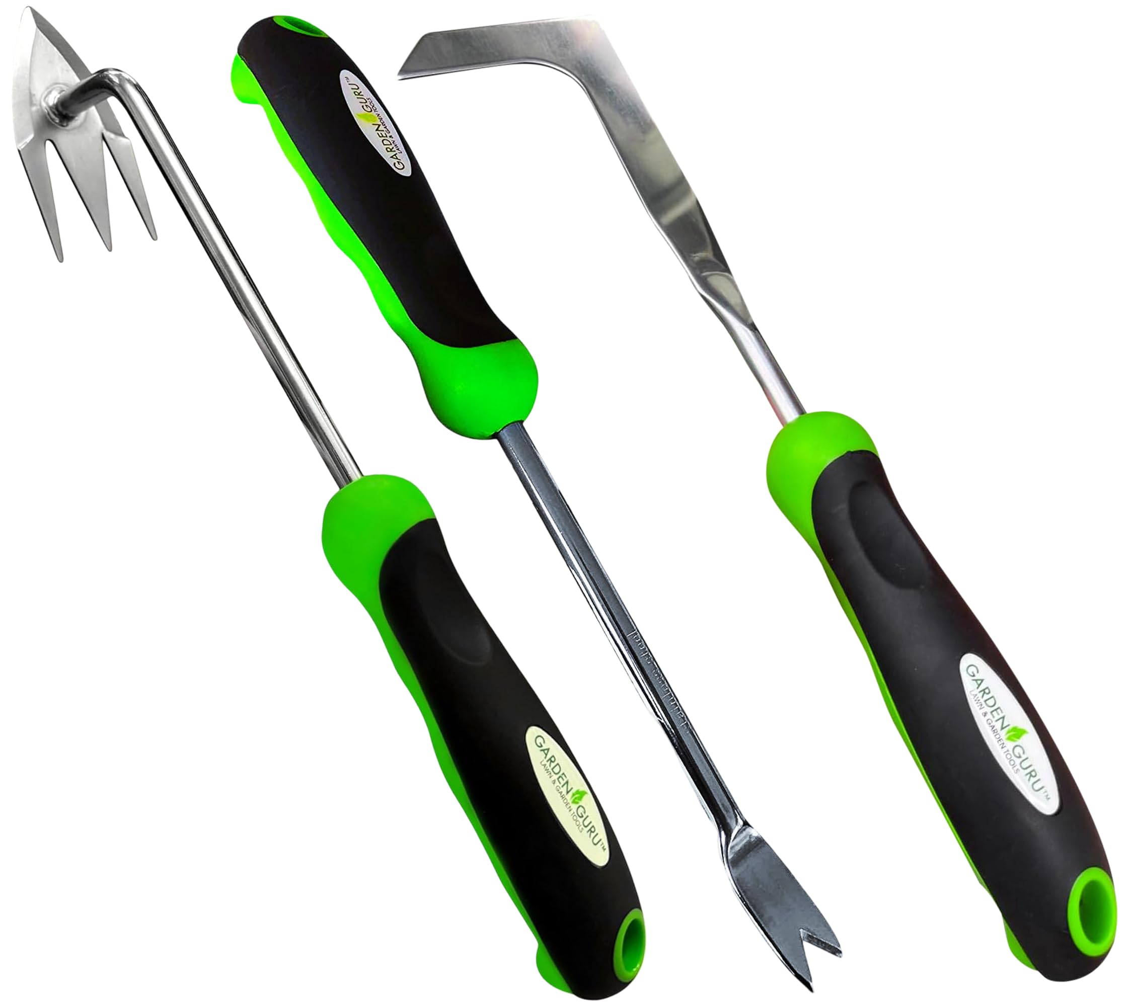 Garden Guru Unkrautstecher für Terrasse, Löwenzahn- und Wurzeljäter, Edelstahl, ergonomischer Griff für Terrasse, Gehweg, Auffahrt, Pflanzen, Jäten, Blumen- und Gemüsegartenpflege
