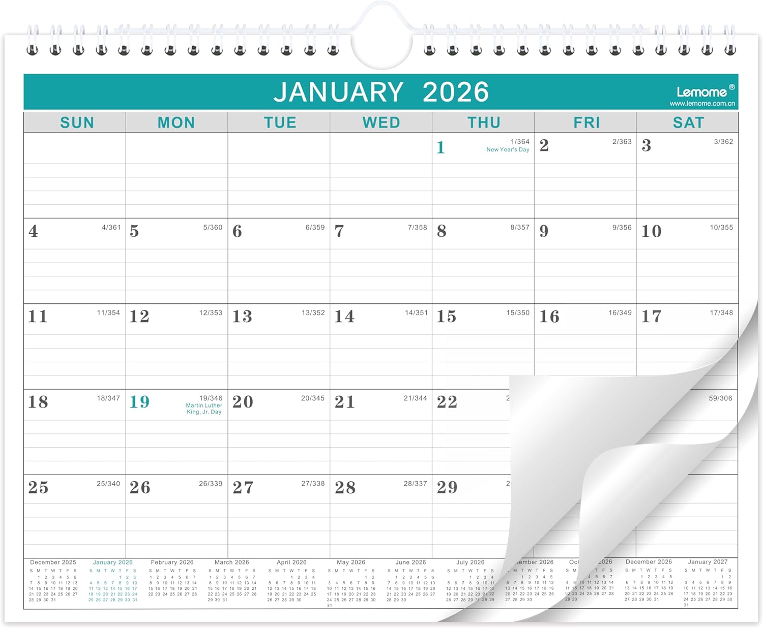 Small green calendar