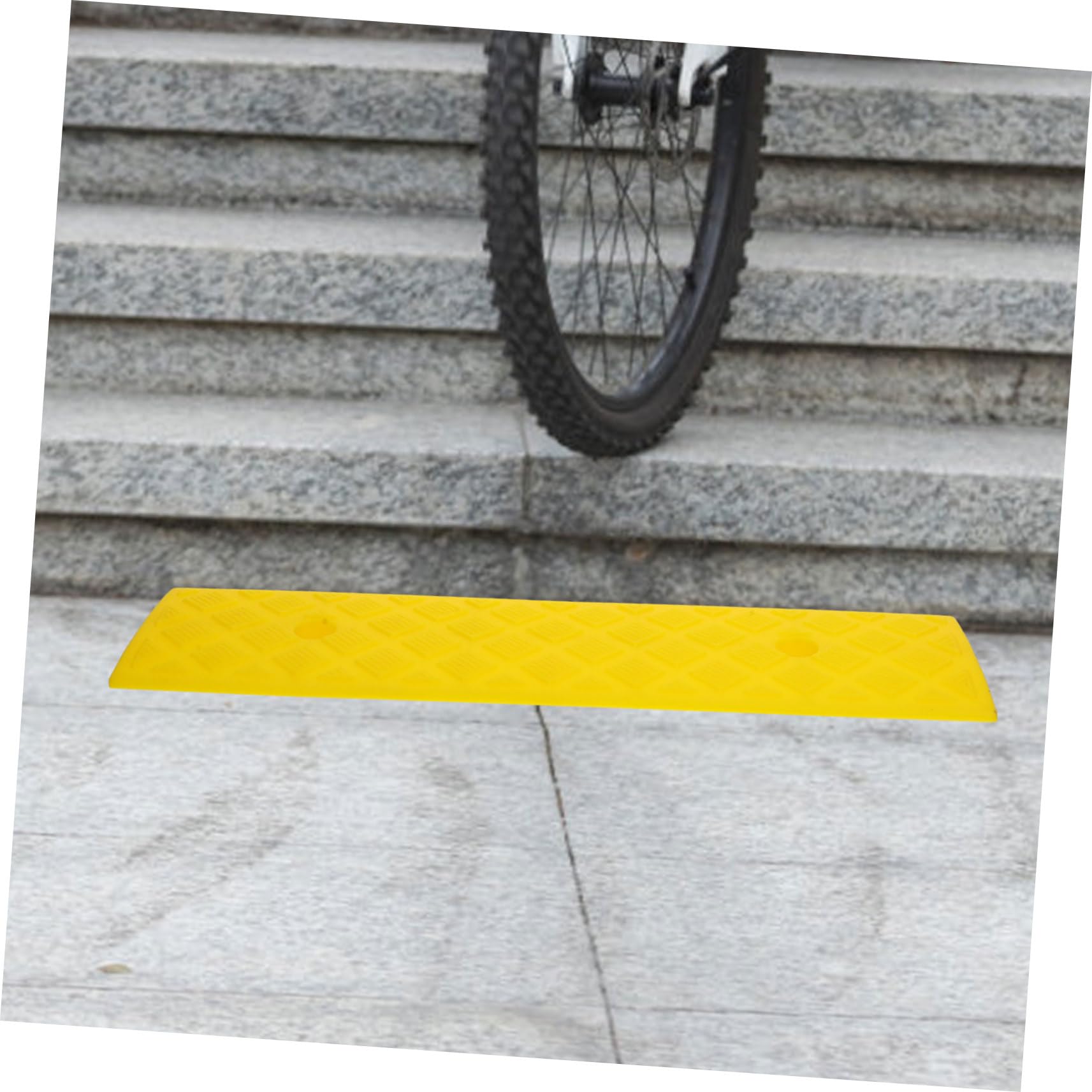 Beavorty Gradino in Plastica Gialla 2 Pezzi 50X13Cm Antiscivolo Resistente per Casa e Lavoro Adatta a Sedia a Ruota e Mobili con Ruote