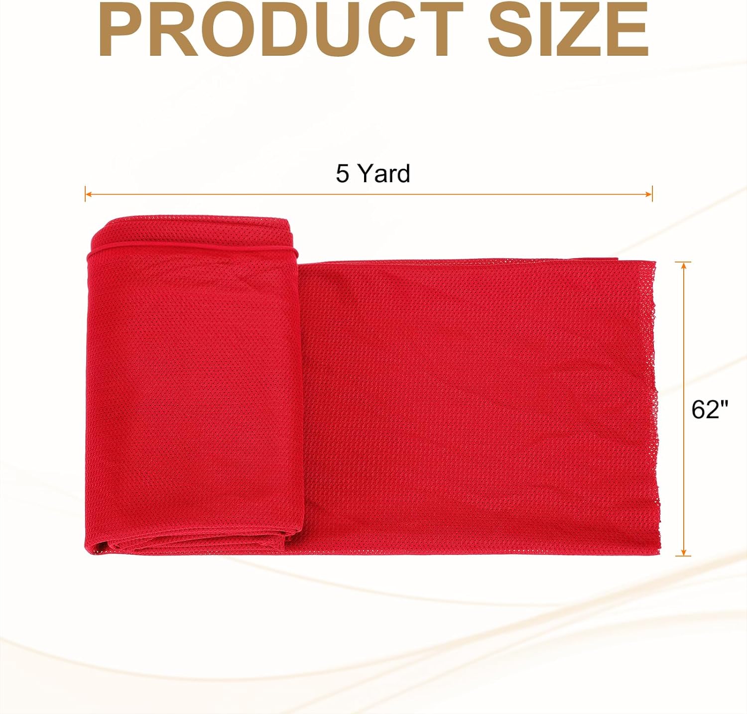 PATIKIL 62 Inch Wide Mesh Fabric Slightly Stretchy, Polyester Micro Mesh Jersey Fabric for Sewing Backpack Pocket and Straps, Netting Clothes, Shopping Bags, Red 5 Yard