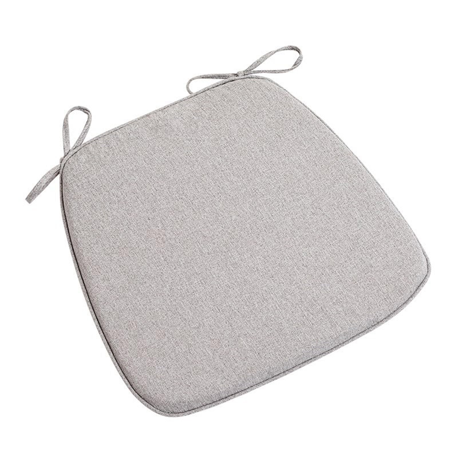 Cojín de asiento de espuma viscoelástica de alta densidad con elegante funda de algodón y lino