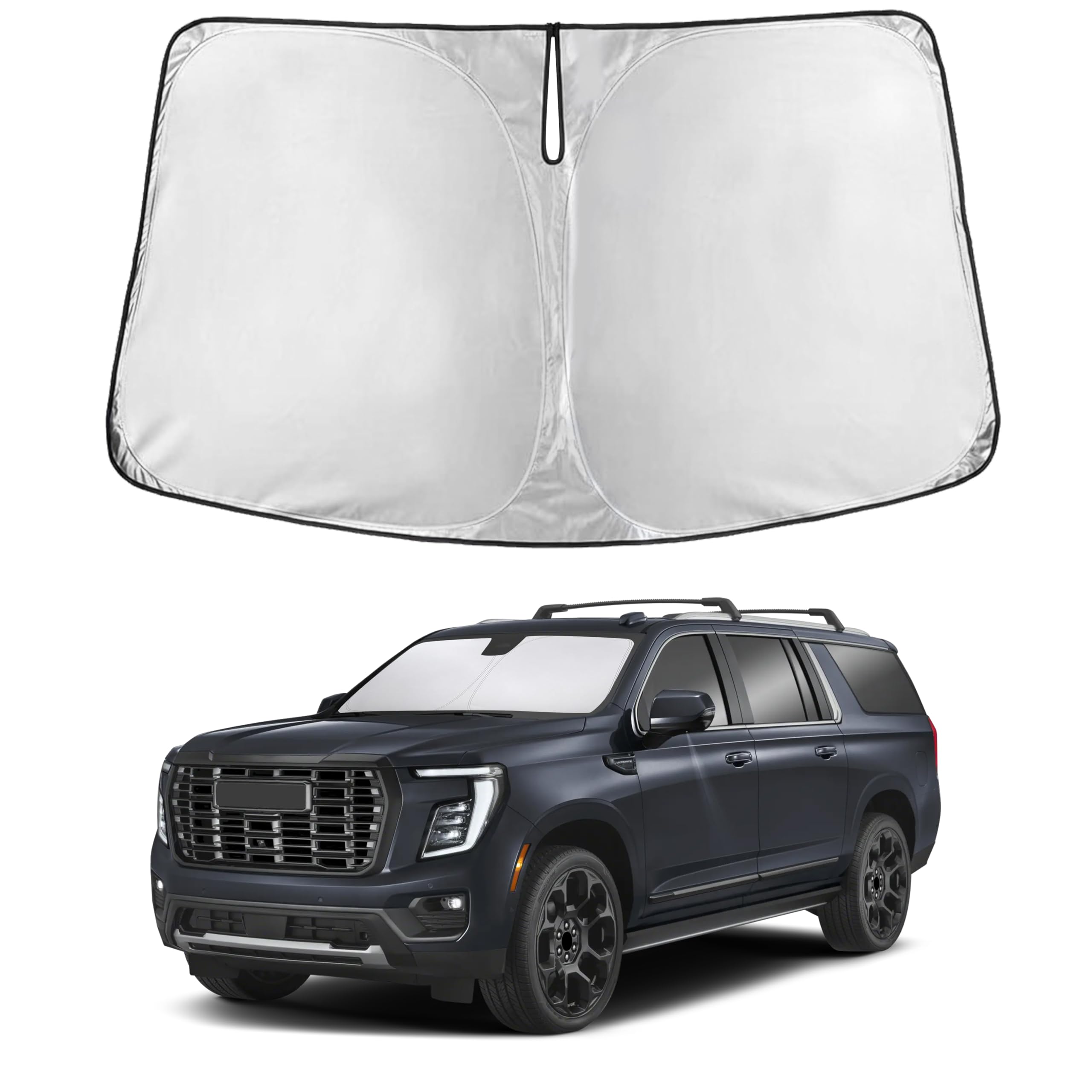 EcoNour Windshield Sunshade Compatible for GMC YukonXL 2021-2023 2024 2025