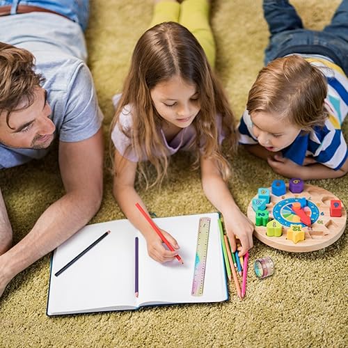 Miniatura 8 de Juego de reglas, 3 reglas flexibles de borde recto, reglas transparentes, reglas de plástico flexibles, reglas de doble escala de 1286 pulgadas,