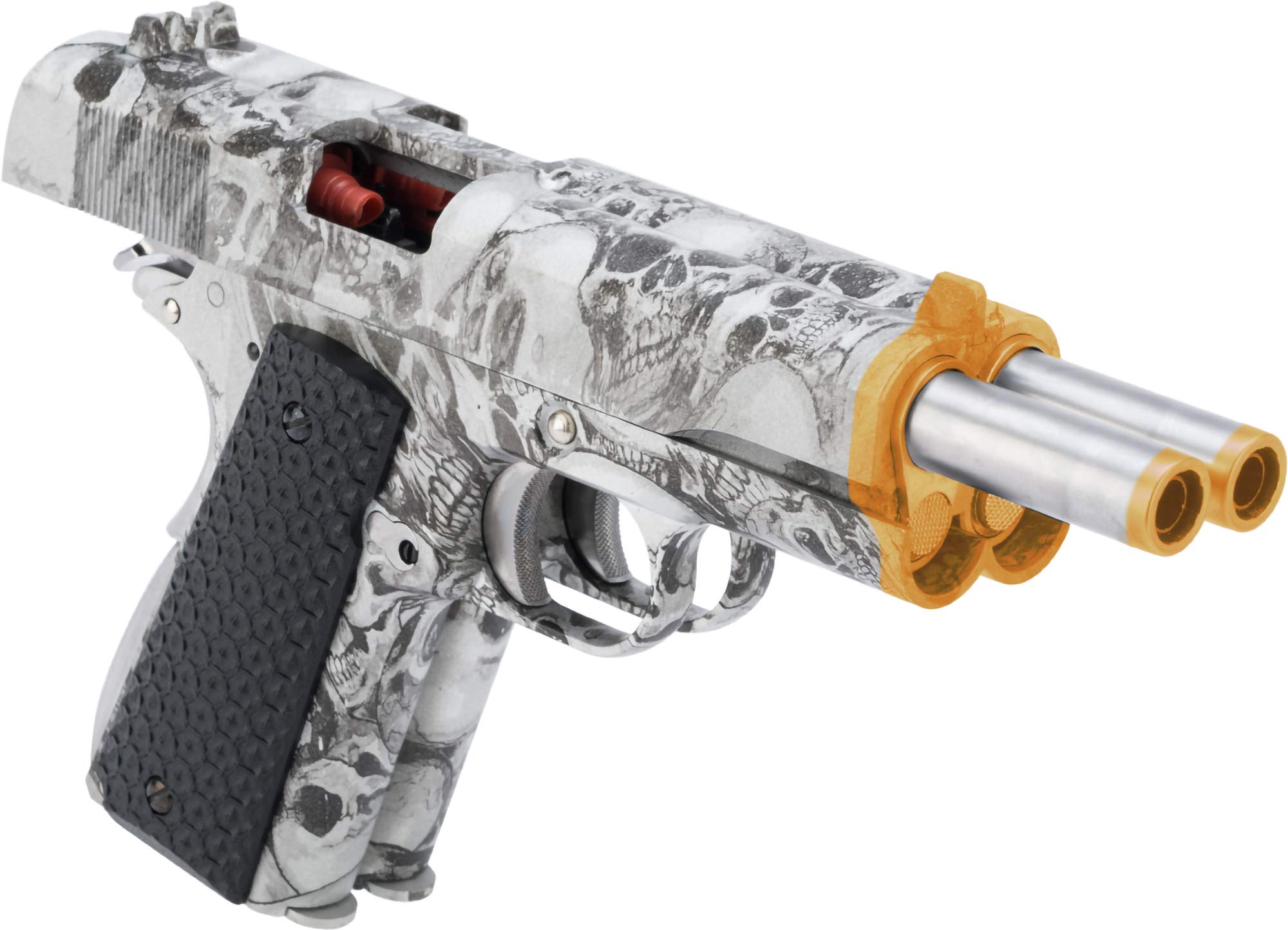 Evike AW Custom Double Barreled 1911 Airsoft Gas Blowback Pistol (Color