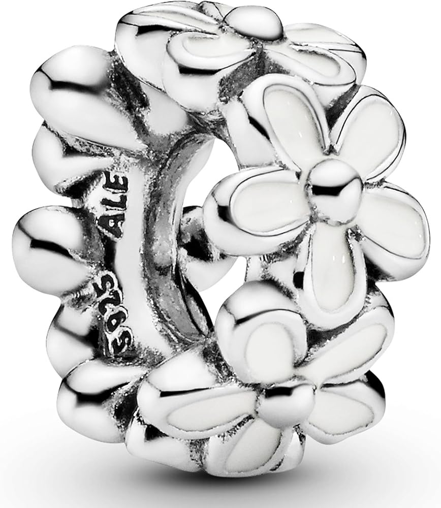 Amazon | Pandora Jewelry ホワイトデイジーフラワー スペーサー