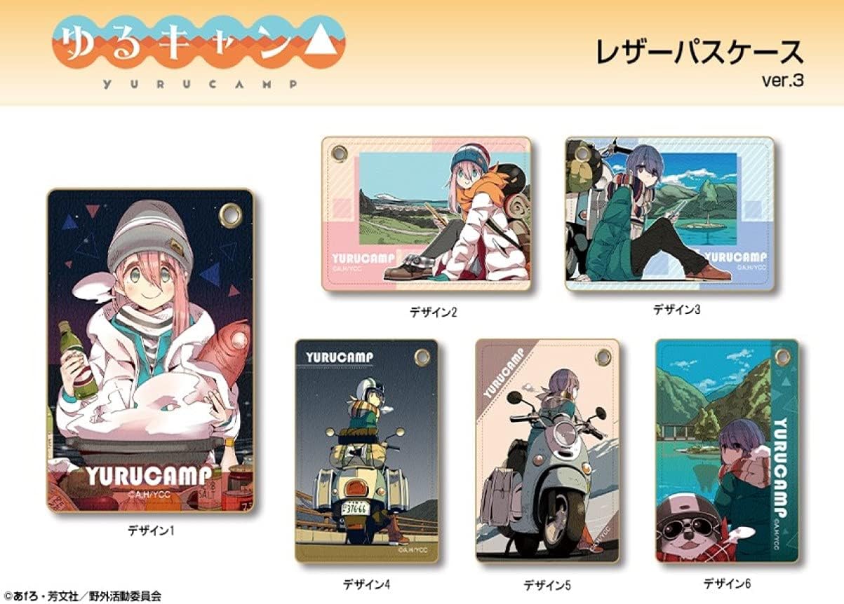 Yuru Camp △ Leather Pass Case Ver. 3 Rin Shima C LPAN-Y003-m05