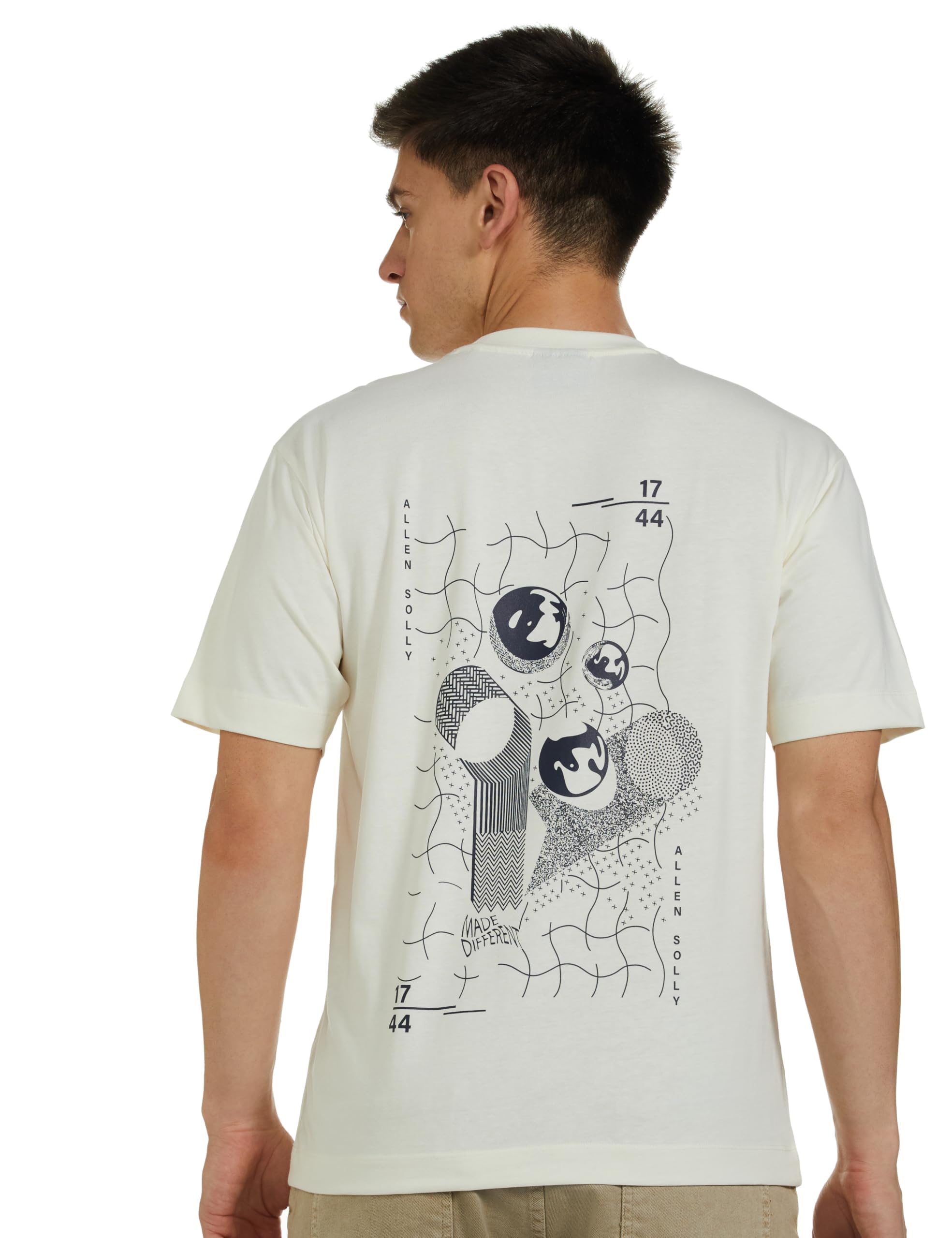 Allen Solly Men's Regular Fit Drop Shoulder Back Print Tshirt-picture-33