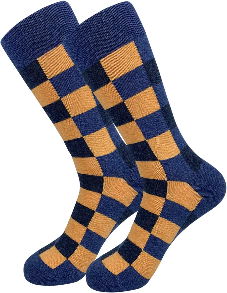 HHX YONLEE Dress Socks 5/6/10 Pairs Crew Argyle Colorful Cotton Novelty Casual Happy Fun - Image 5