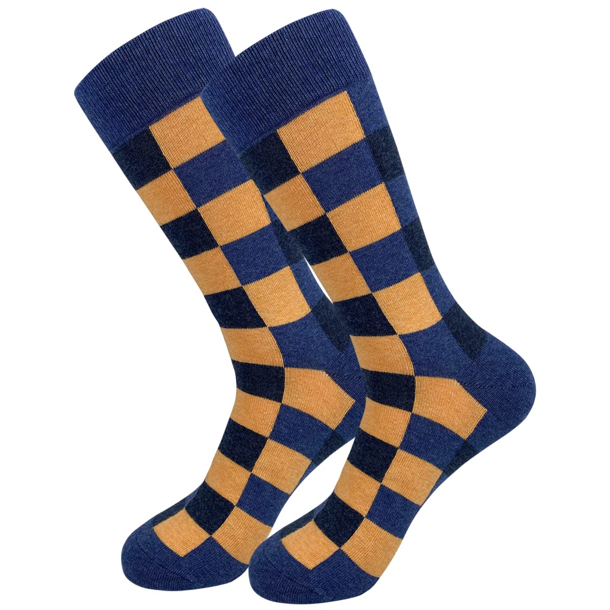 HHX YONLEE Calcetines de vestir para hombre, 5/6/10 pares de calcetines coloridos de algodón novedoso, casuales, divertidos, talla 10-13