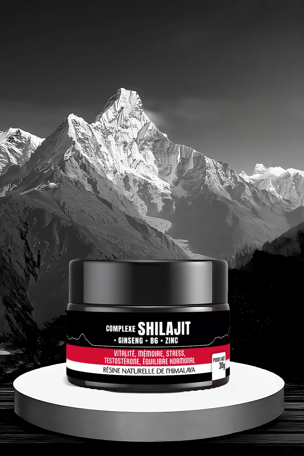 Shilajit Complex + Ginseng + B6 + Zinc - Botella de 50 gr