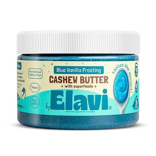 ELAVI Mantequilla de Anacardo Keto, Amigable para Niños, Untable de Postre Bajo en Azúcar Vegano, Sin Azúcar Añadida, Sin Alcoholes de Azúcar, Sin
