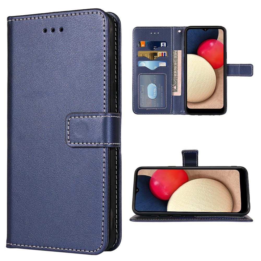 FDCWTSH Compatible with Samsung Galaxy A02S Wallet Case Wrist Strap Lanyard Leather Flip Cover Card Holder Stand Cell Accessories Phone Cases for