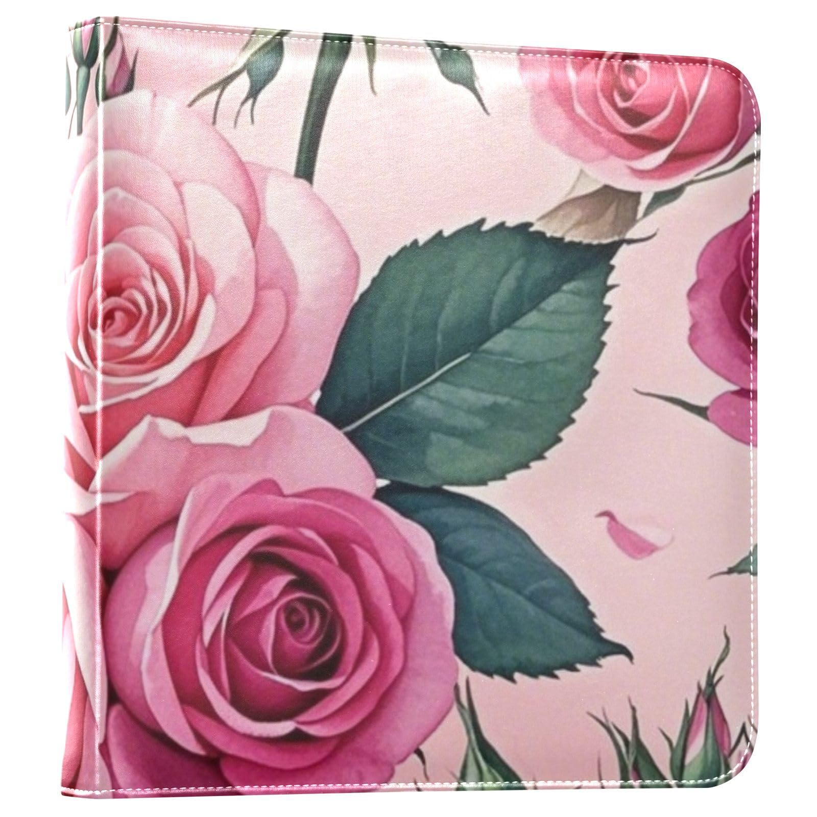 Photo Album 4x6, 5x7,6x8,Artificial Leather Photo Albums with 20 Detachable Sheets Rose Design for Family Wedding,Multi 20