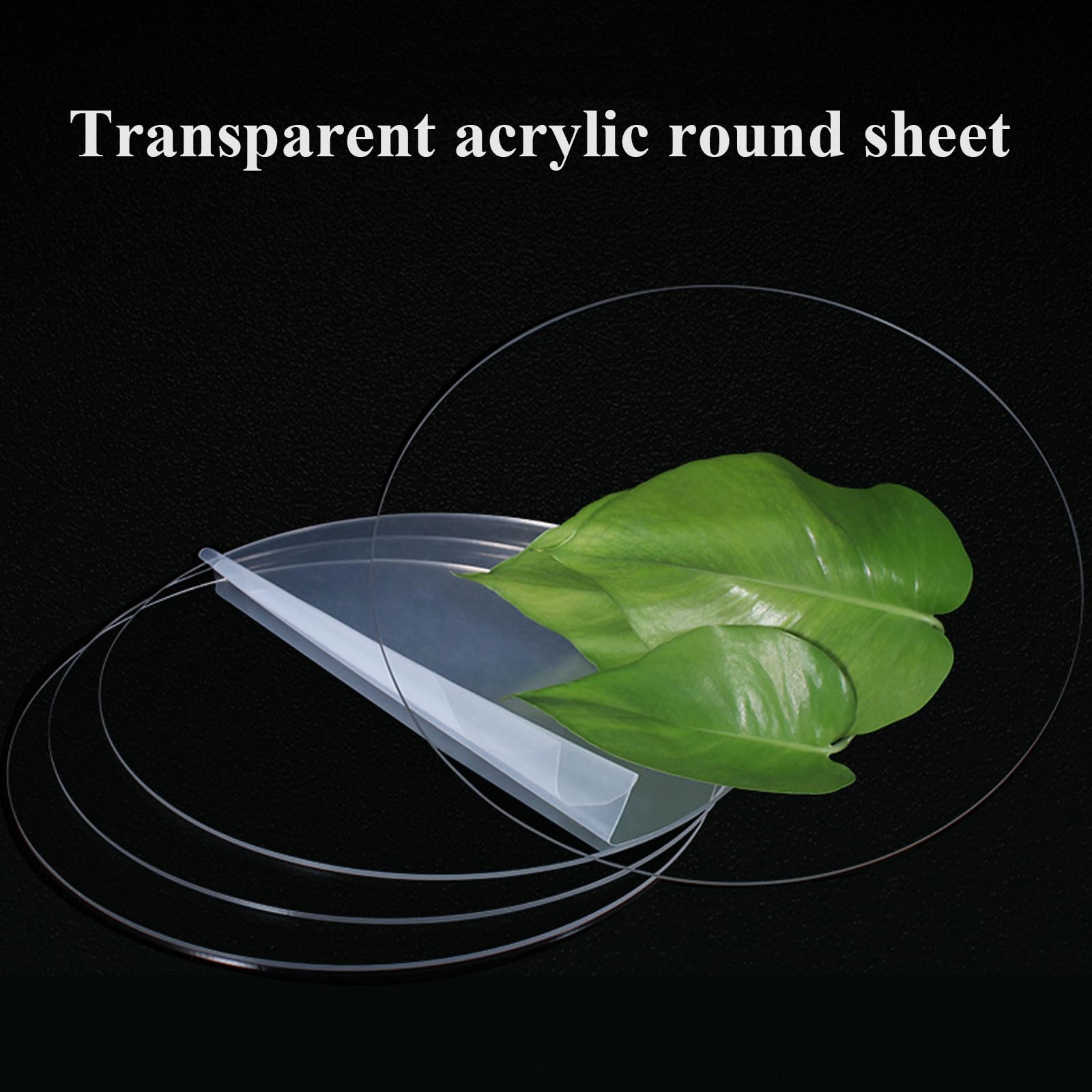 Acrylglas Platten 4 Stück Acrylplatten, 8 mm runde klare Acrylplatten, transparente Acrylscheiben für Bilderrahmen, Malerei, Bastelprojekte, Durchmesser 200 mm