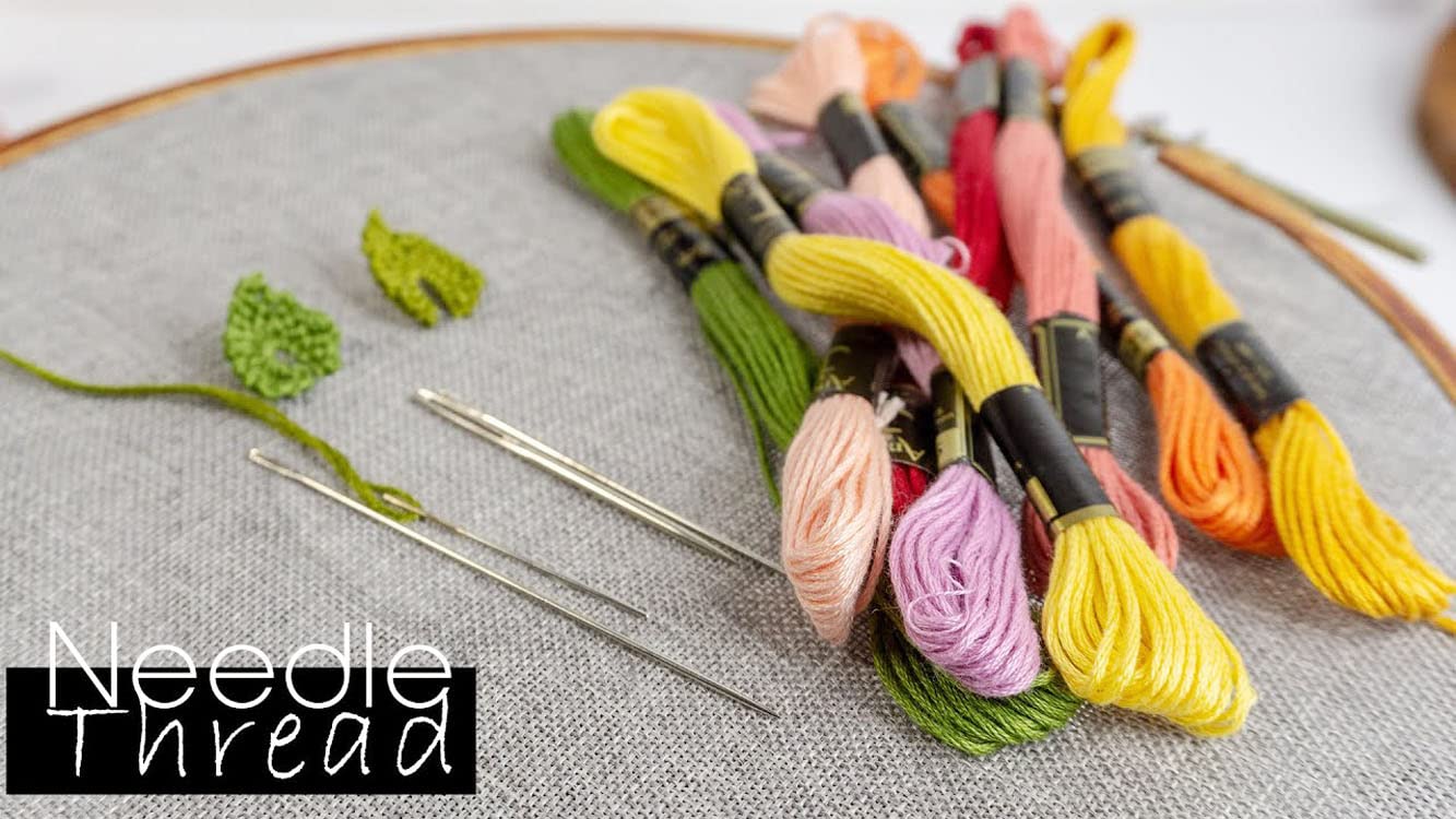 PRANSUNITA Anchor Stranded Cotton 6 Strand Cross-Stitch Hand Embroidery Stranded Cotton Craft Sewing Floss Thread, Pack of 10 2