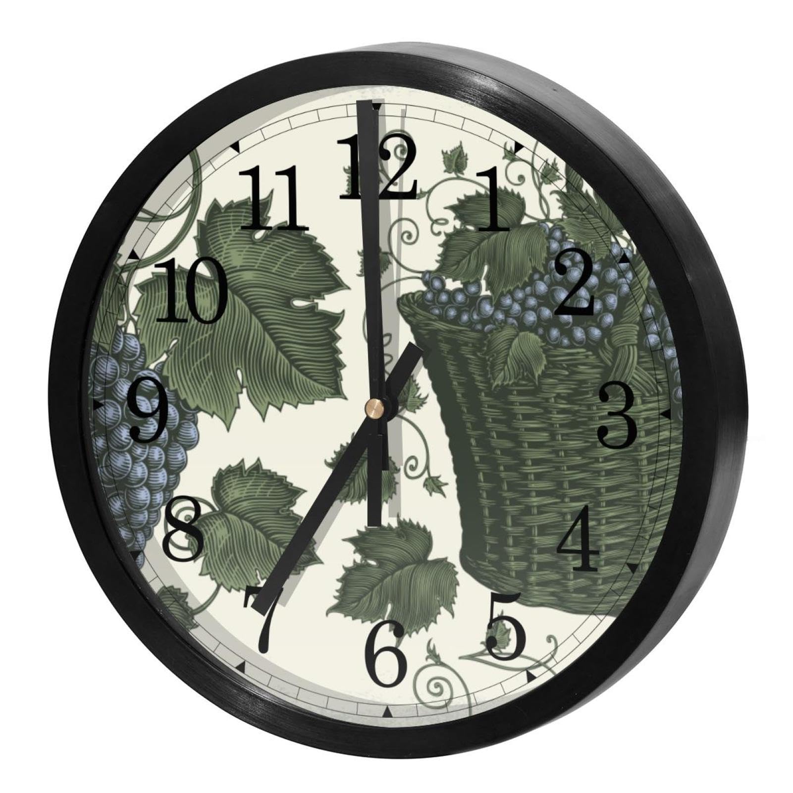 Horloge murale silencieuse à quartz ronde et à piles pour la maison