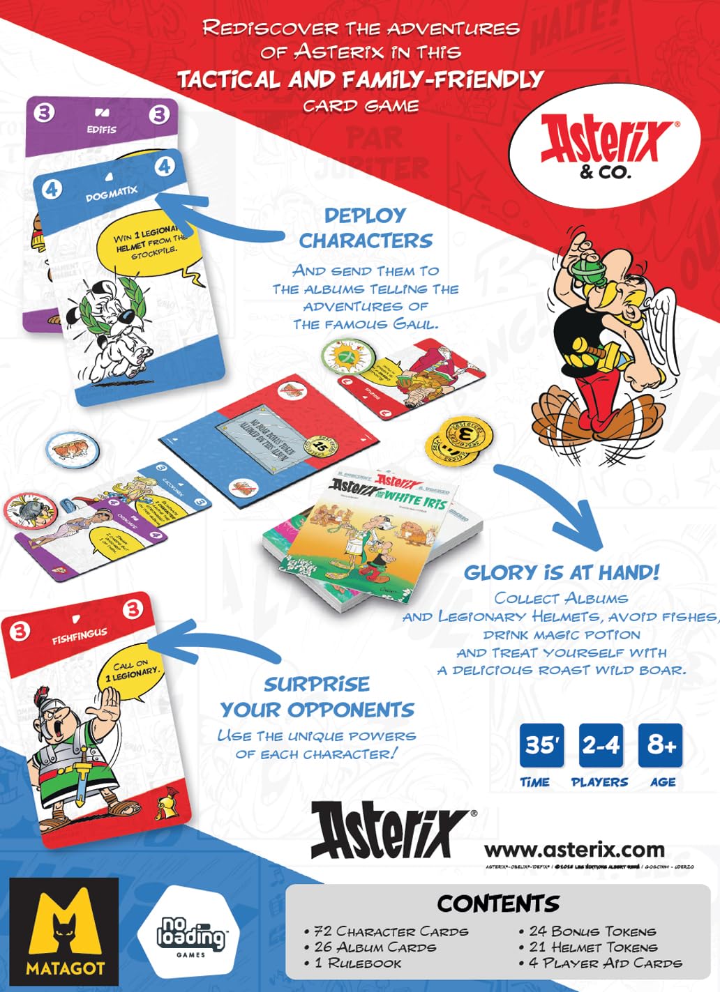 Asterix & Co Family Friendly Board Game, Brown and Beige, 16 cm x 22 cm x 0.1 cm - Image 2