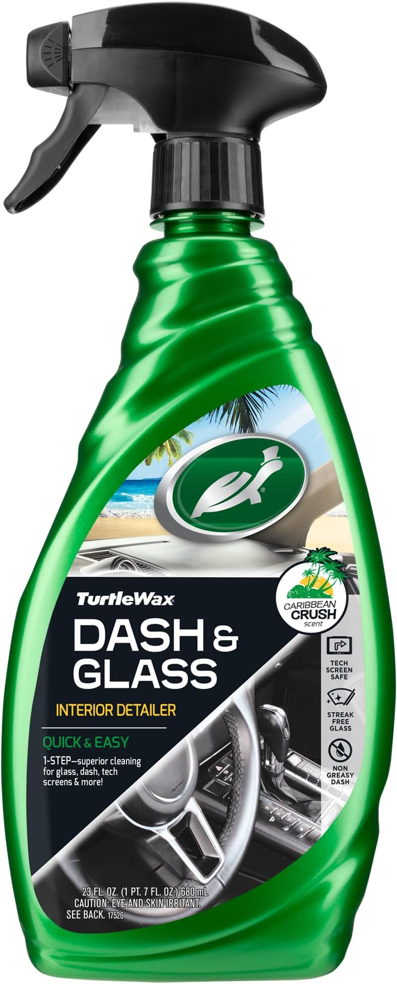 Turtle Wax T-930 Dash & Glass Interior Cleaner , 680 ml