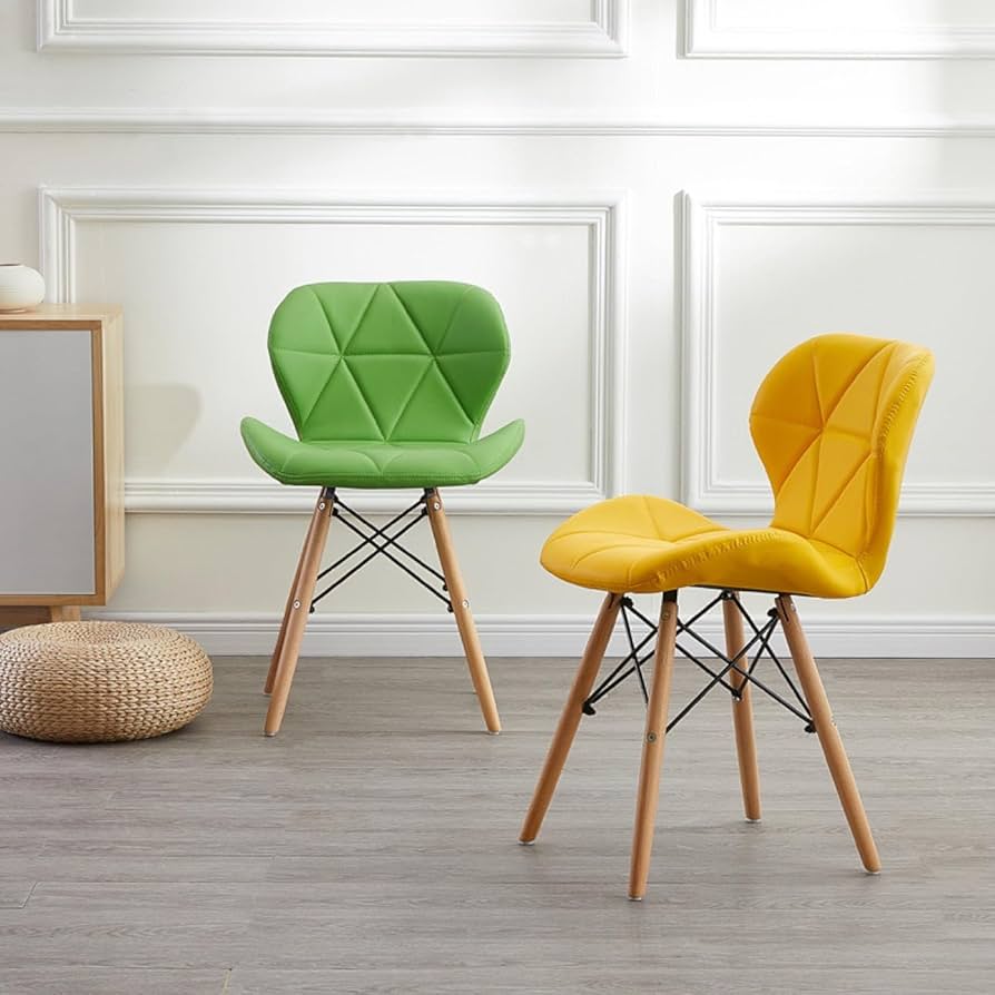 椅子　黄色　デザインフレックスチェア　インテリア Amazon｜YJFFQ ダイニングチェア チェア イス イエロー いす