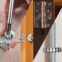 Vista 6 de Tornillos de madera de 1/2 pulgada #4 x 1/2", 100 tornillos de acero inoxidable 18-8 (304), cabeza plana Phillips, tornillos autorroscantes rápidos