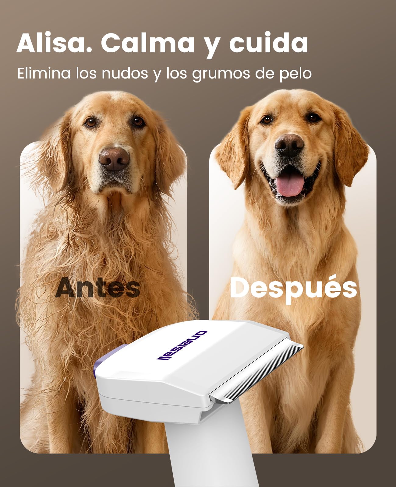 oneisall Aspira peli Cane &Gatto domésticocon Cepillo, Súper Poder de succión con 12000pa, Aspiradora para pelos de Perro con un botón, Aspiradora pelos Mascotas con 4 Cepillos