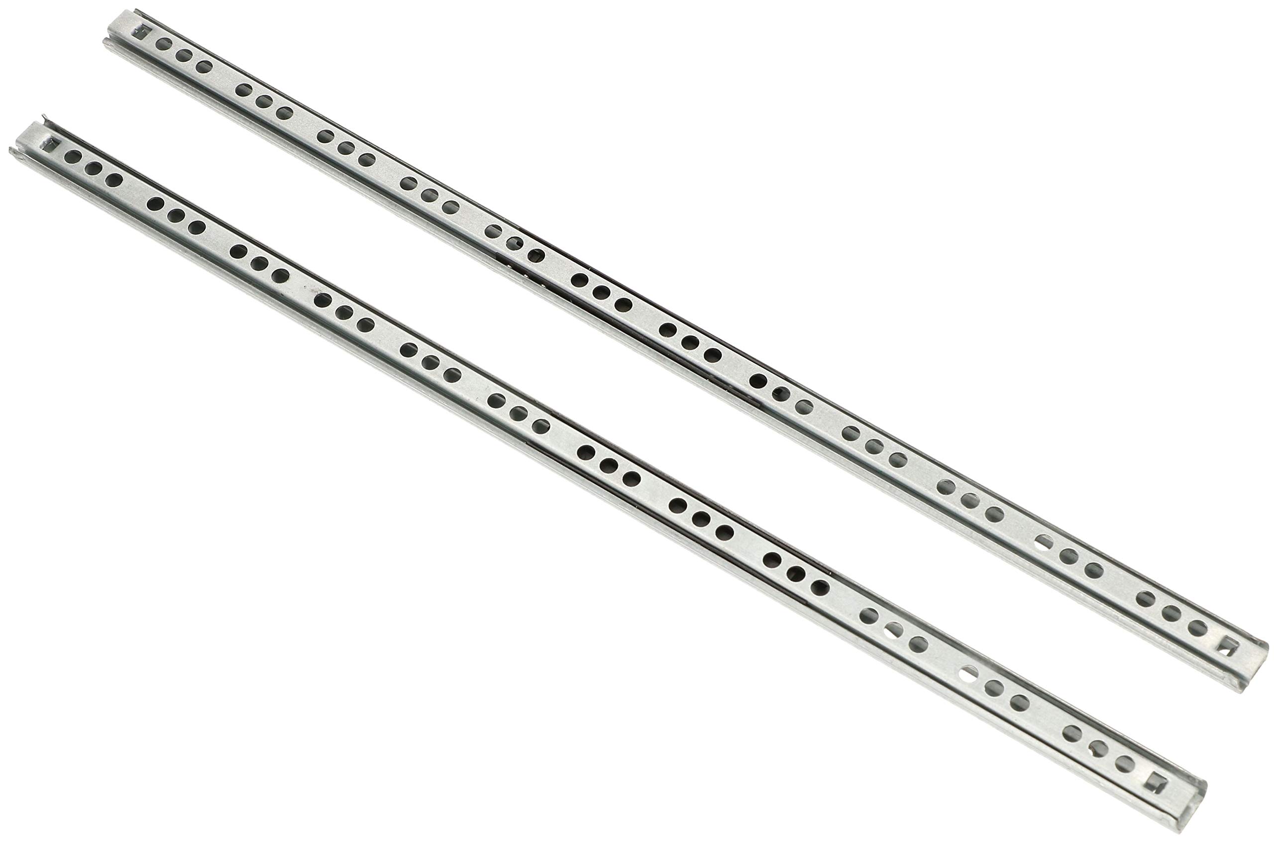 Kotarbau Silver Kotarbau® Ball Guide 2 X Mm / 17 Mm Full Extension Drawer Runners Roller Slide Telescopic Drawers Pull-Out With Softclose (L-406)