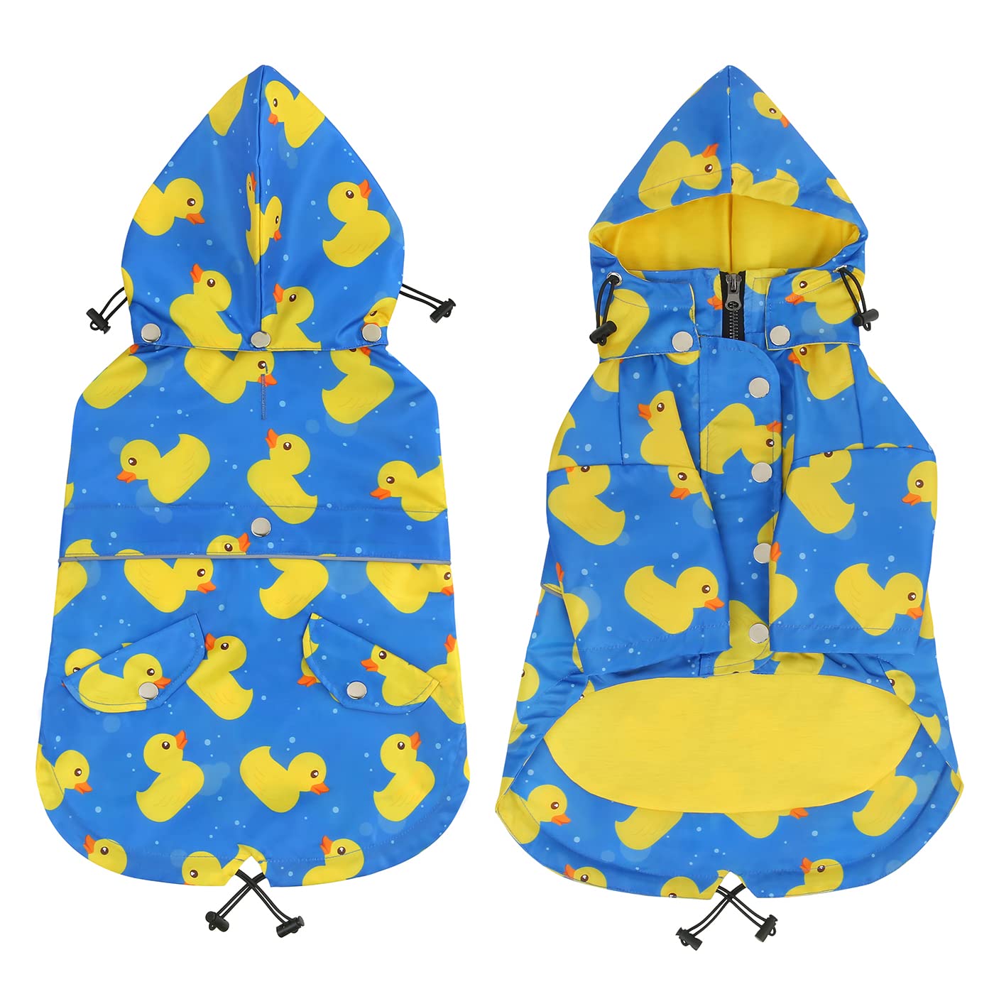 HDE Manteau de Pluie Double Couche avec Fermeture éclair pour Chiens de Petite et Grande Taille Bleu Taille XXL