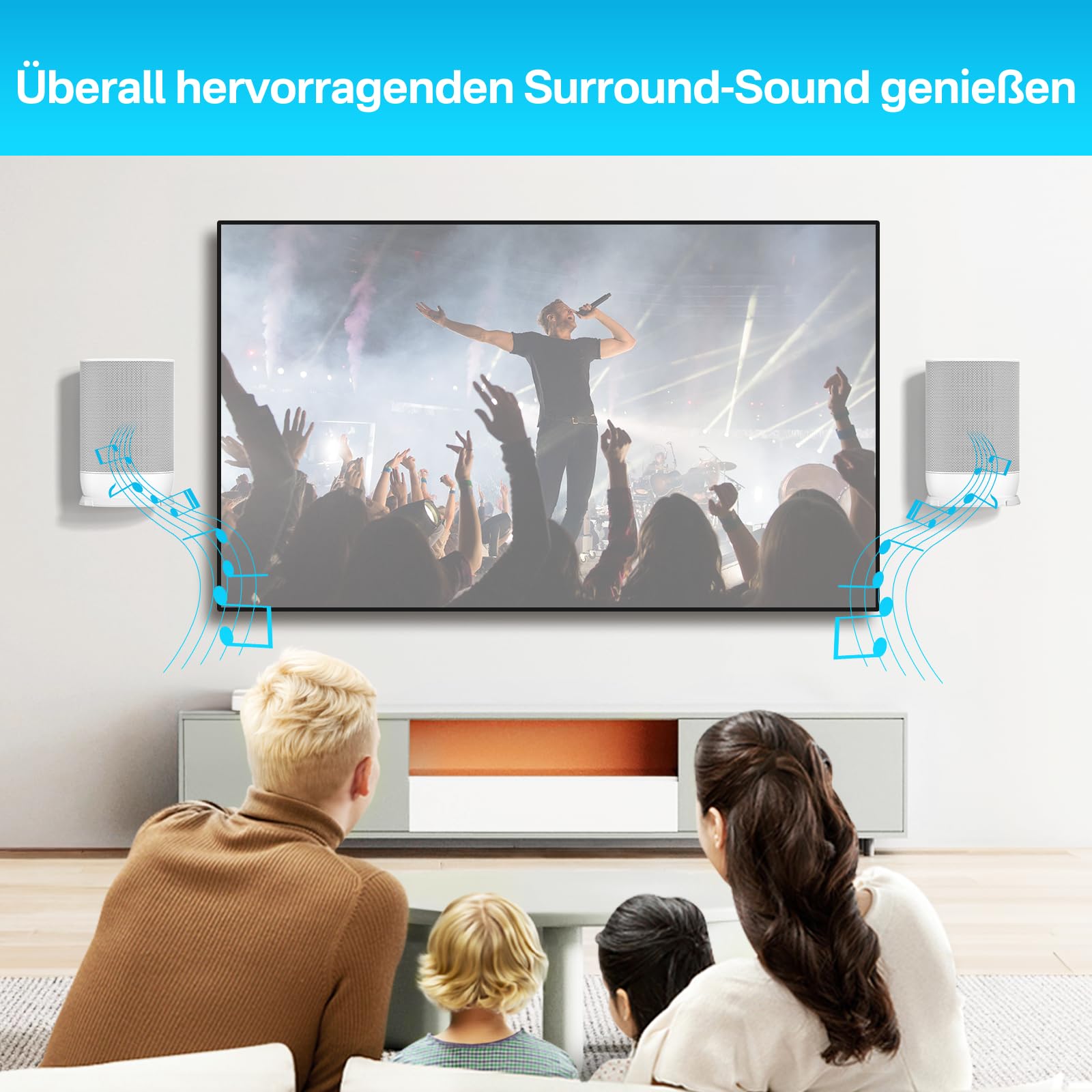 notiela Support mural pour enceinte Sonos Move & Move 2, intérieur et extérieur, facile à installer, robuste, robuste