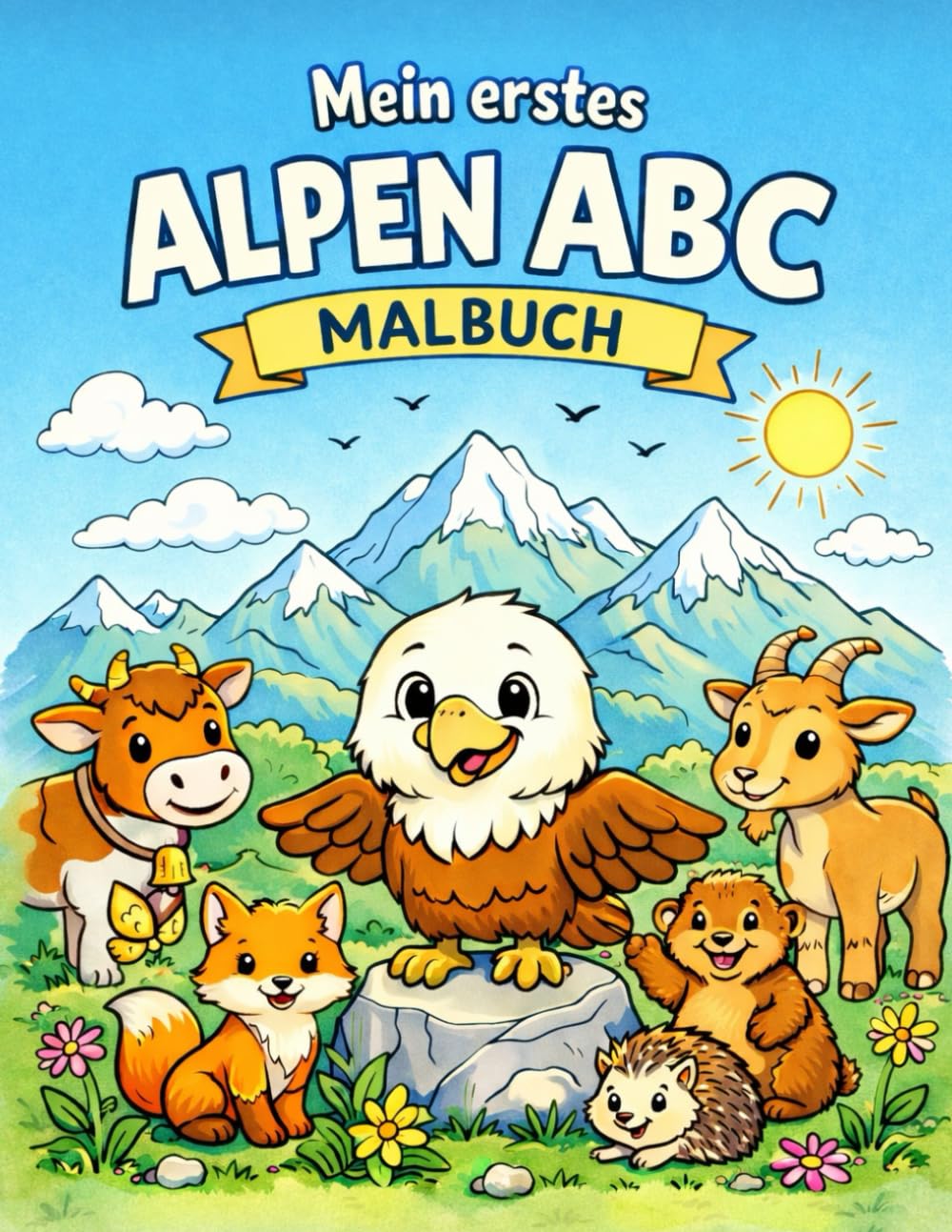 Mein Alpen ABC: Lern- und Malbuch: Buchstaben lernen und die Alpenwelt entdecken