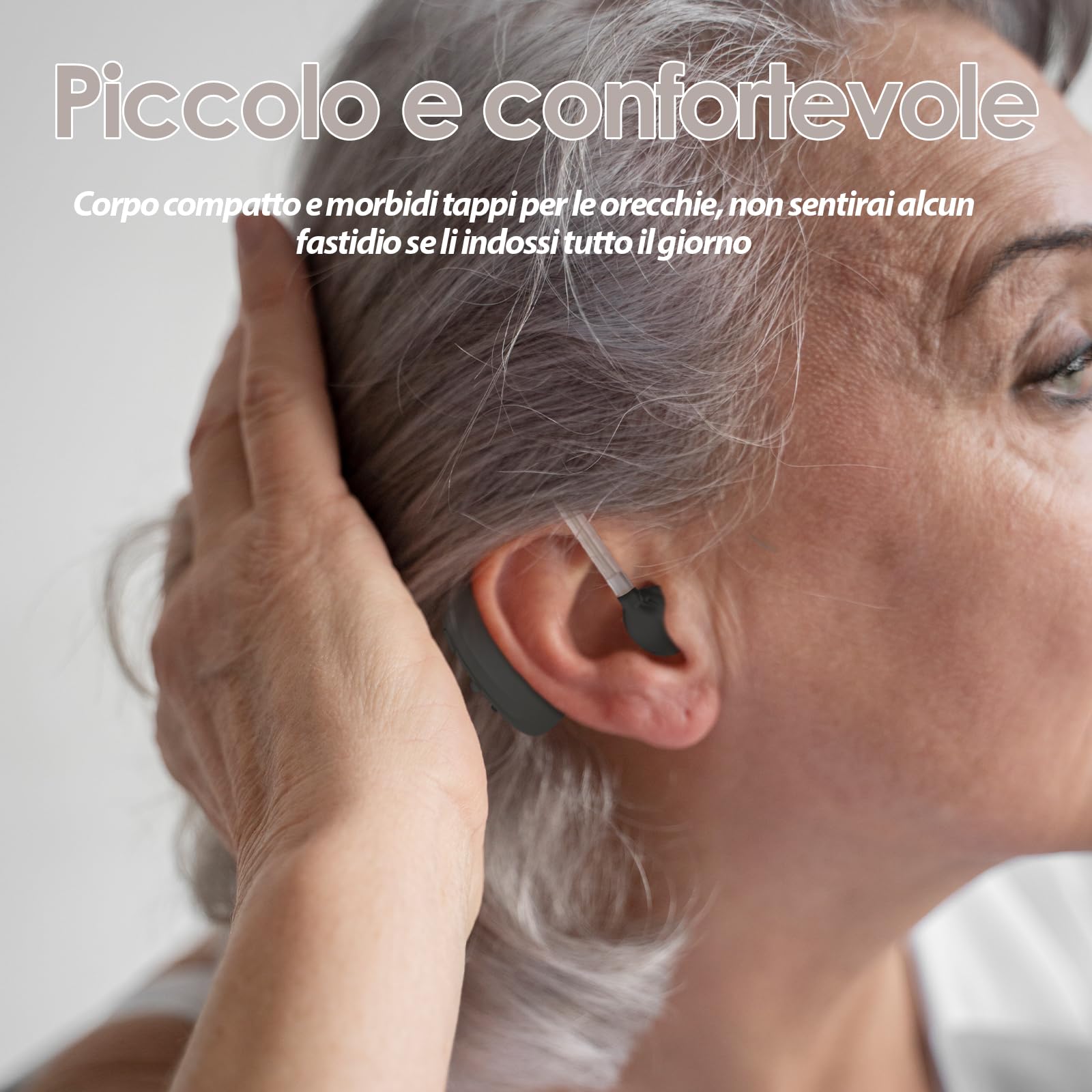 Britzgo Adatto per anziani, due modalità, volume a 6 livelli, facile da usare, ricaricabile (1, nero)