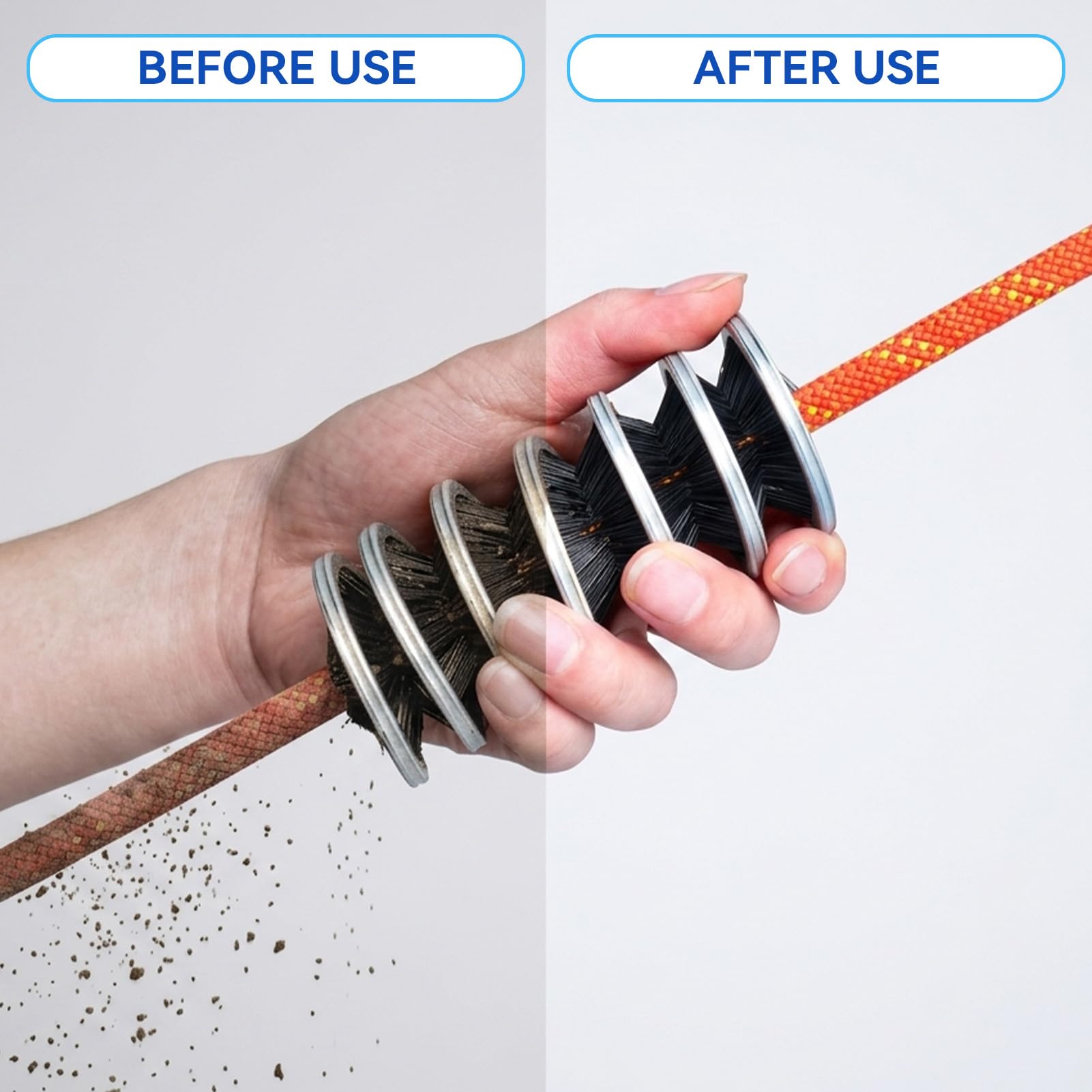 Climbing Rope Brush, Nylon Rope Cord Brush Climbing Cleaning Accessories Washing Tool for Wash and Maintenance