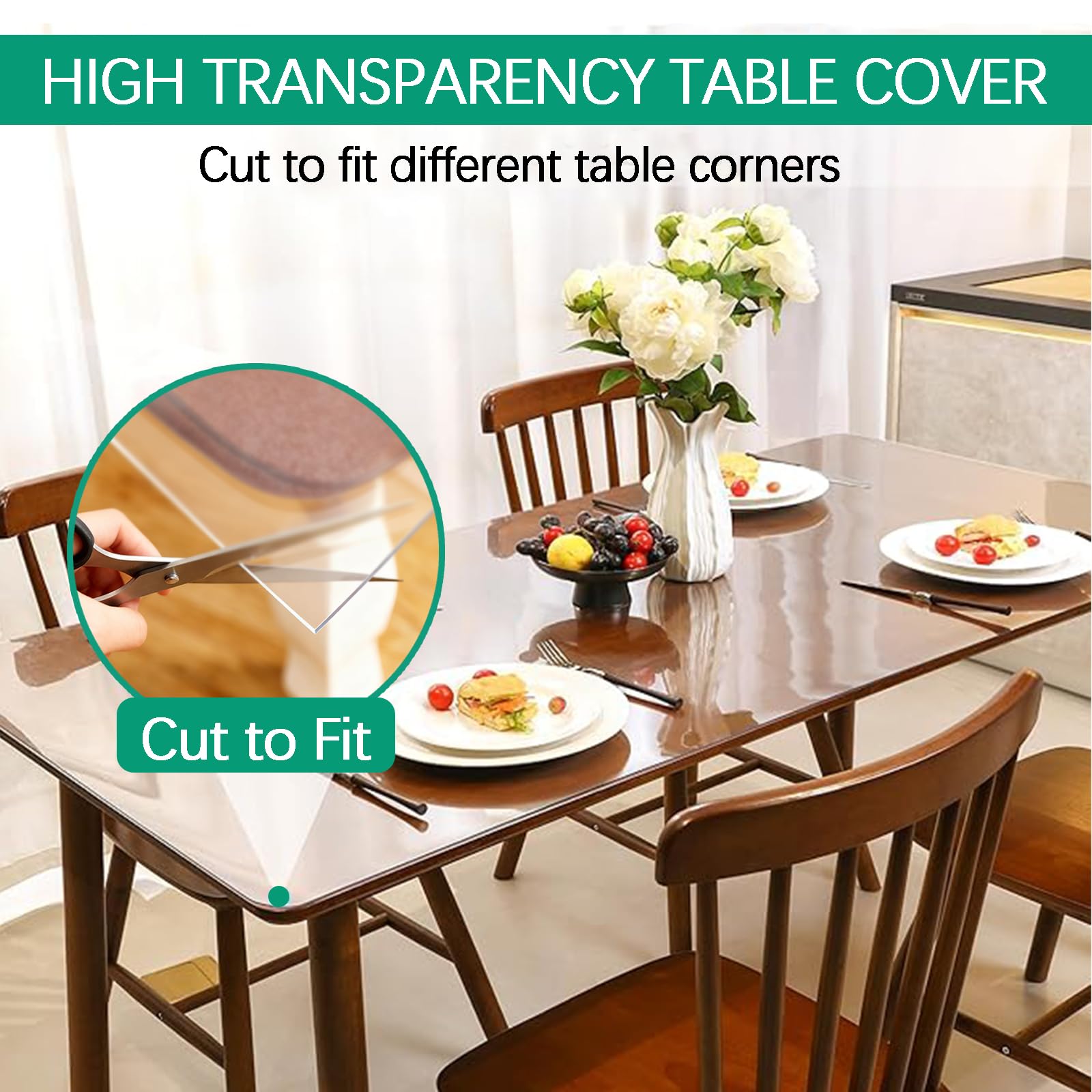 Funda protectora transparente impermeable de 2 mm para mesas de plástico, 90 x 220 cm, antideslizante, ideal para escritorios, cómodas, mesas de comedor y fácil de limpiar