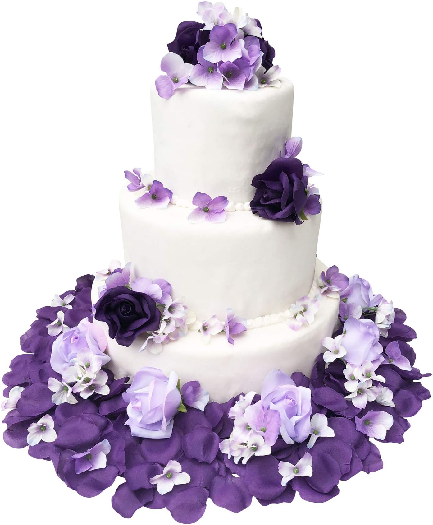 TheBridesBouquet Wedding Cake Topper | Purple and Lavender Wedding Decorations for Reception | Artificial Flowers