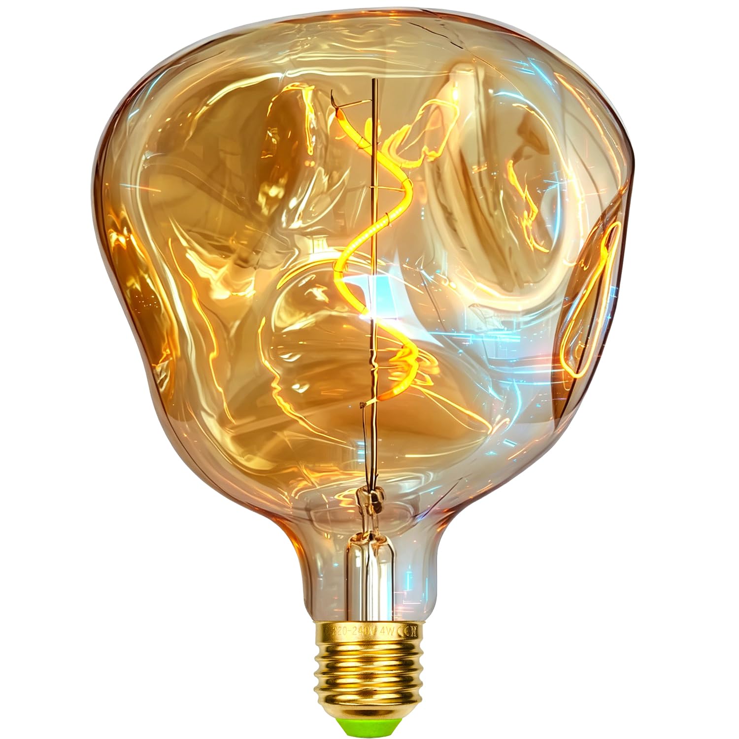 Edison Lampadina Led Forma Irregolare G125 4W Dimmerabile Spcailty Lampadina Decorativa 220V E27 2000Kelvin Super Caldo