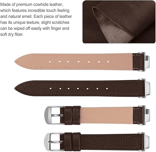 Miniatura 9 de TUV PLNT Bandas compatibles con Inspire HR & Inspire & Inspire 2, para mujeres y hombres, accesorios de cuero, correa de muñeca compatible con